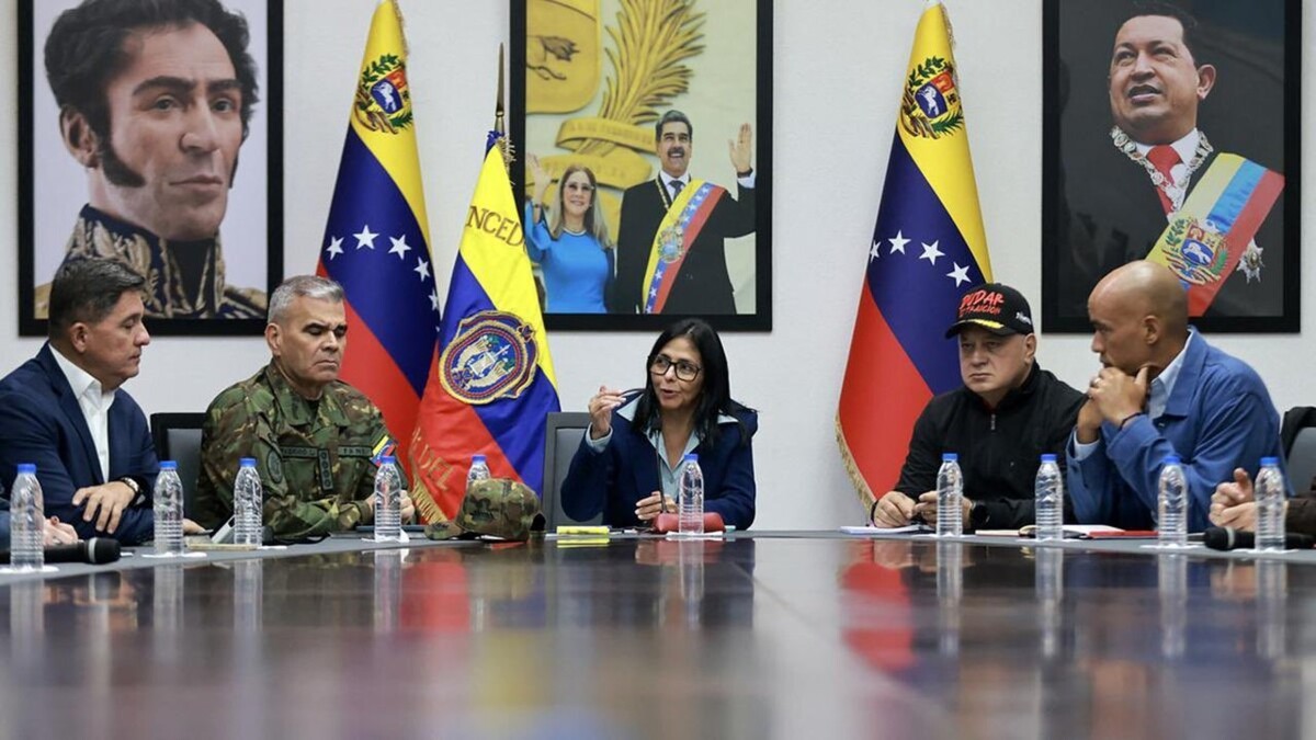 Delcy Rodriguez Holds First Cabinet Meeting in Venezuela